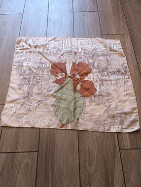 Ted Lapidus Vintage  Mam'zelle Fauvette 100% Silk Scarf - Peach, Rust, Sage